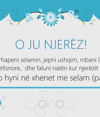 PËRHAPENI SELAMIN, DHURONI USHQIM, DHE FALUNI NATËN